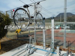 Anti-theft double decker bike racks